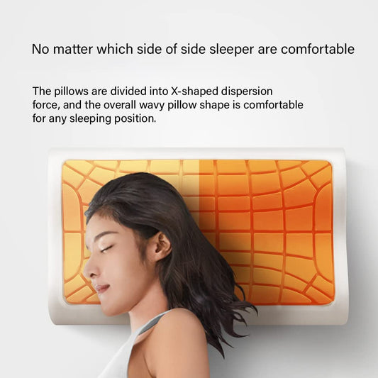 100% Organic Natural Latex Pillow – Firm Ergonomic Support (68-Point Contour Design)