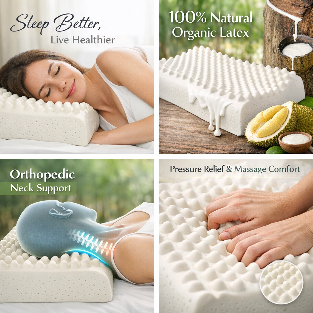 Sleep Like Royalty: Why Our 100% Pure Organic Natural Latex Pillow with Durian Massage Nubs Is the Last Pillow You'll Ever Need