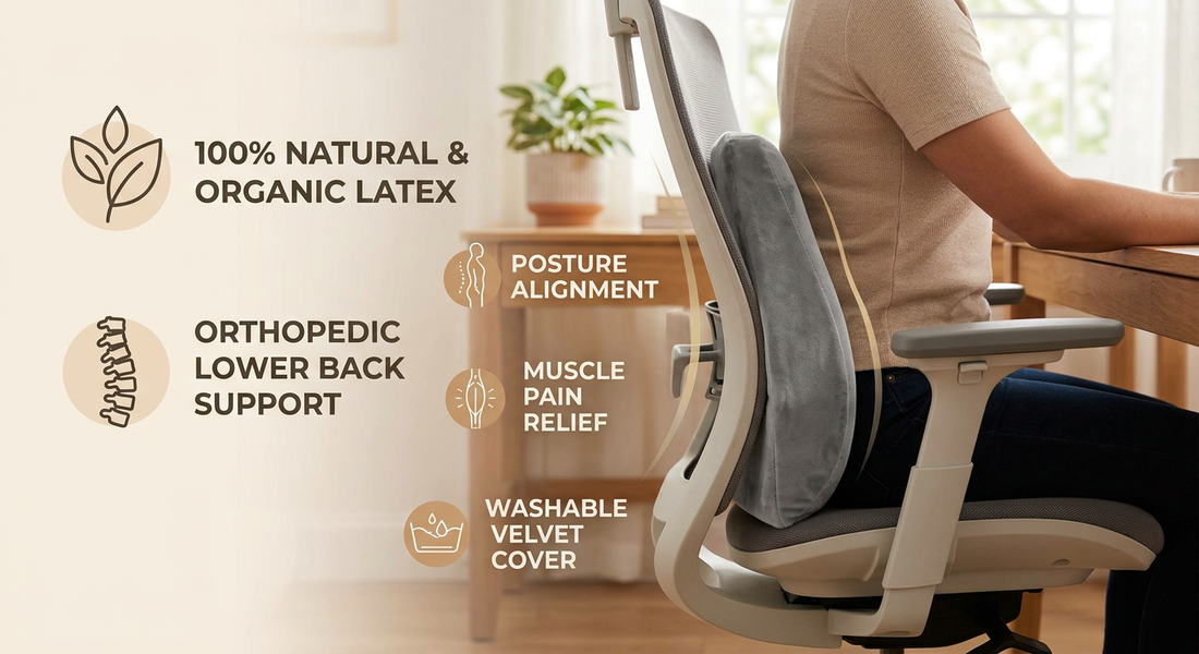 Say Goodbye to Back Pain: Why Our 100% Natural Organic Latex Lumbar Support Cushion Is a Game-Changer