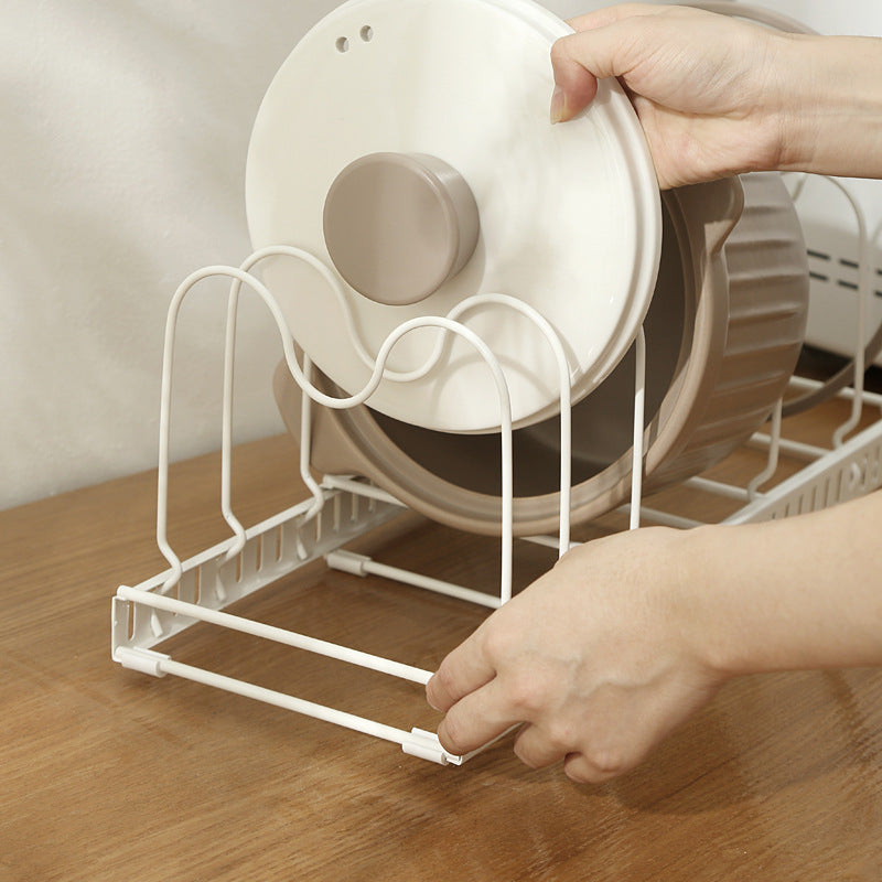 Soluciones innovadoras para ahorrar espacio: Organizador de ollas extensible, ajustable y resistente de 12 niveles para una cocina ordenada *2.ª generación*