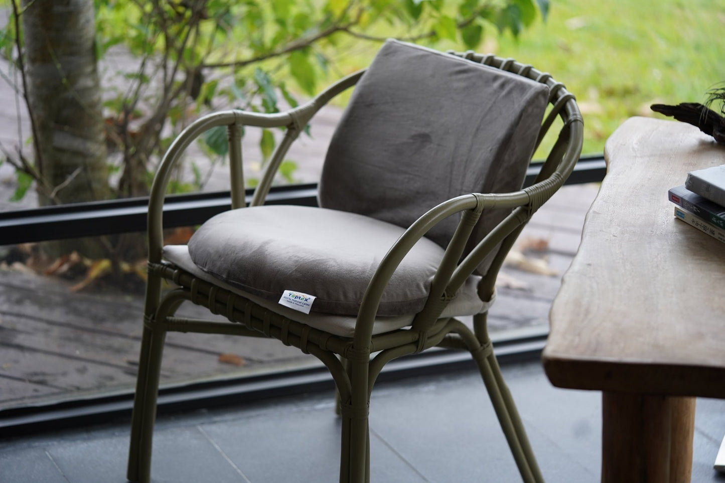 Firm Natural Organic Latex Lumbar Support Cushion – Lower Back Pain Relief Support for Office & Car