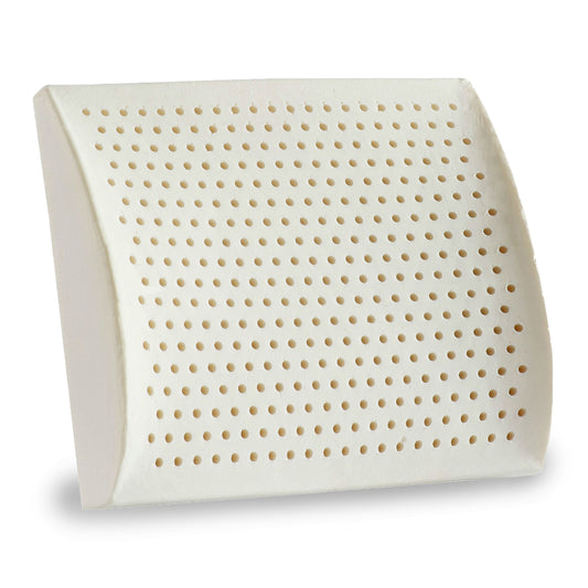 Firm Natural Organic Latex Lumbar Support Cushion – Lower Back Pain Relief Support for Office & Car