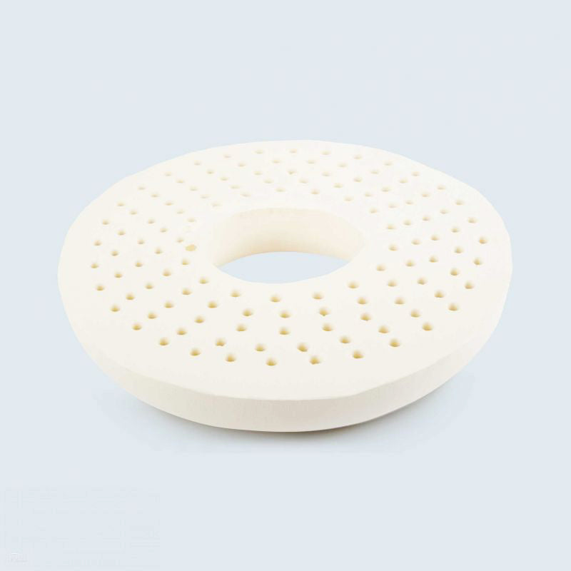 100% Natural Organic Latex Donut Cushion for Tailbone Pain, Coccyx & Hemorrhoid Relief – Firm Round Seat Pillow with Removable Washable Velvet Cover
