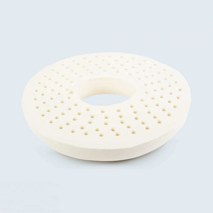 100% Natural Organic Latex Donut Cushion for Tailbone Pain, Coccyx & Hemorrhoid Relief – Firm Round Seat Pillow with Removable Washable Velvet Cover