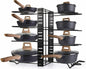 The Ultimate Storage Solution - Sturdy 8 Tiers Levels Adjustable Expandable Pot Lid Holders, Kitchen Pan Rack Organizer *Space-Saving*