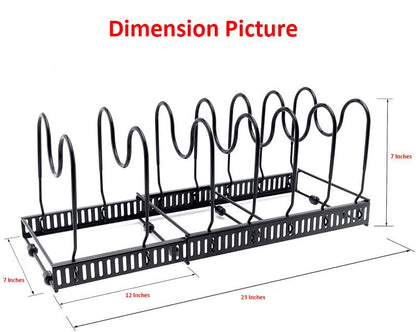 Soluciones innovadoras para ahorrar espacio: Organizador de ollas extensible, ajustable y resistente de 12 niveles para una cocina ordenada *2.ª generación*
