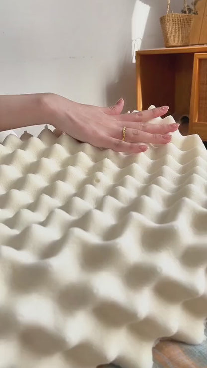 100% Pure Organic Natural Latex Pillow with Durian Massage Nubs – Premium Orthopedic Neck Support & Pressure Relief [GOLS & GOTS]