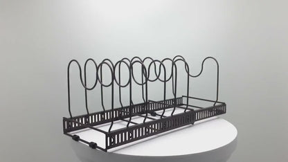 Soluciones innovadoras para ahorrar espacio: Organizador de ollas extensible, ajustable y resistente de 12 niveles para una cocina ordenada *2.ª generación*
